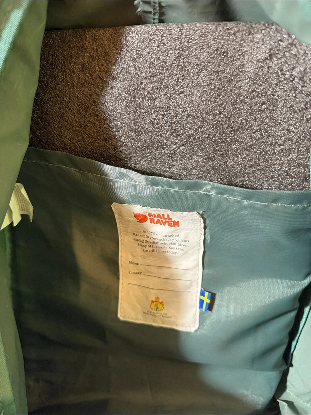 Kånken Leather-Handle Backpack in Sage Green